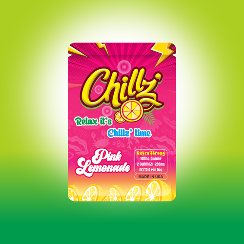 CHILLZ CBD Brand need his new packaging for his DELTA 8 Gummies Design by azabumlirhaz