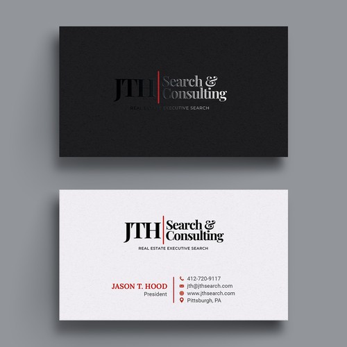 Business Card Design for Executive Search Firm Design by Hasanssin