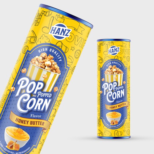 Diseño de Premium Quality Popped Pop Corn Packaging de Davi Giolo ★