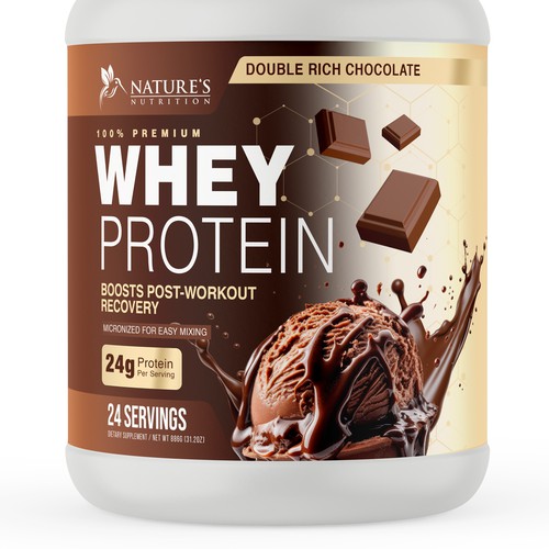 Diseño de Tasty Whey Protein Chocolate Design Needed for Nature's Nutrition de UnderTheSea™