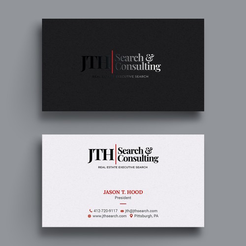 Business Card Design for Executive Search Firm Design by Hasanssin