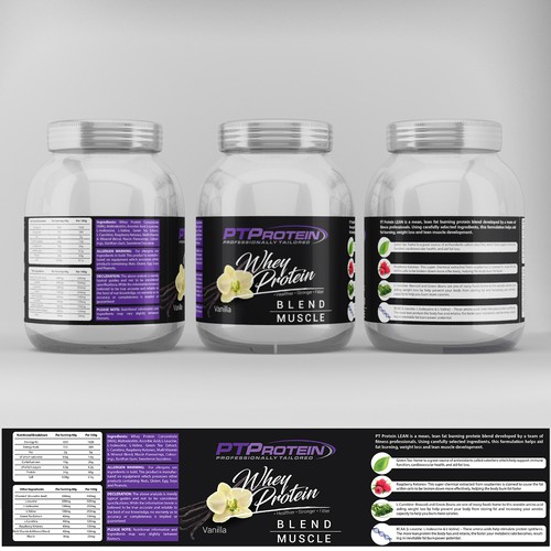 Simplistic, creative Protein Powder Product Label Product label contest