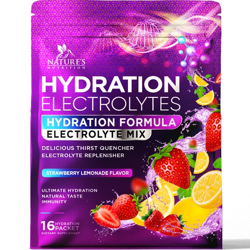 Refreshing Hydration Electrolytes Design Needed for Nature's Nutrition Design by agooshe