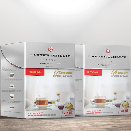 Design an espresso coffee box package. Modern, international, exclusive. Design por bcra