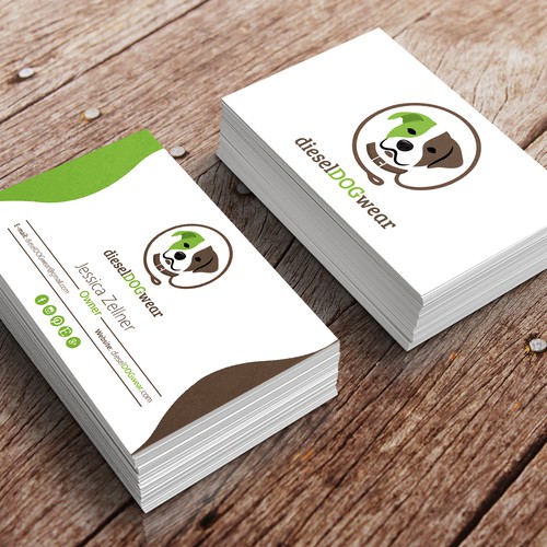 Design a stunning business card for a dog loving company Design by Zia_Hassan