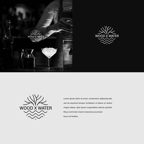 Monochrome Logo for Austin Cocktail Bar Design by Striker29