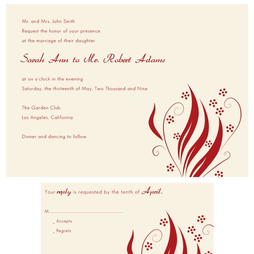 Letterpress Wedding Invitations Réalisé par JessieWyatt