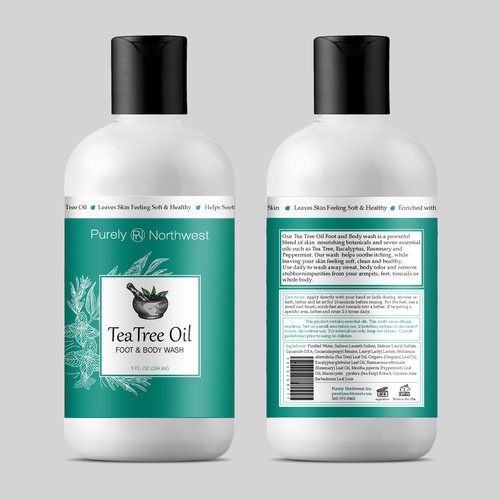 Updated Tea Tree Body Wash Label Design by Nirmana92