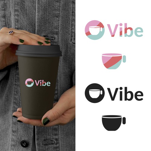 Logo design for VIBE cafe a modern good vibes cafe Design by jazamigo