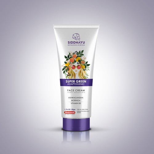 Diseño de "Contemporary design for a herbal anti aging cream for global audience" de sougatacreative