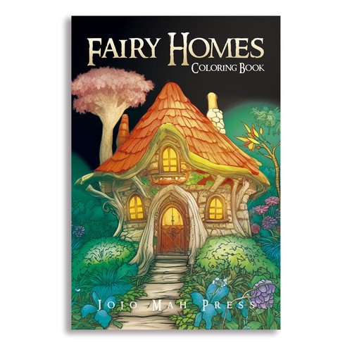 Fantasy Coloring Book Cover Contest For the Bold Design by Estratosphera