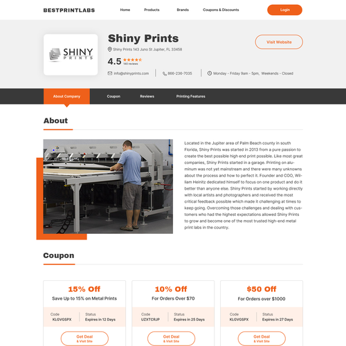 Design Print comparison website Design by Obizzy