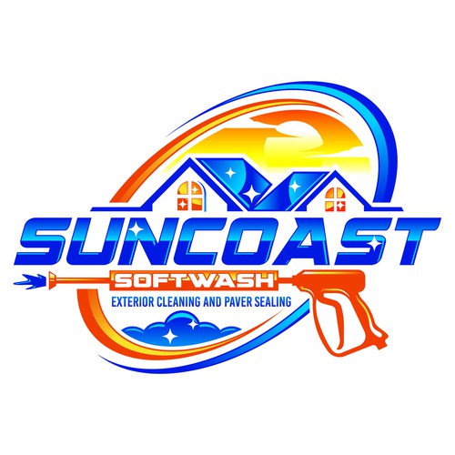 A logo for a softwash company that is appealing and inviting Design by Operation Design