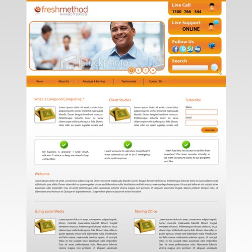 Freshmethod needs a new Web Page Design Réalisé par bluedesigns