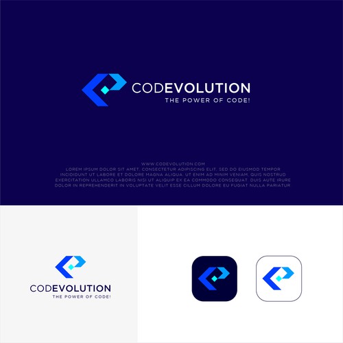 Logo for Codevolution, a brand new coding company! Design by Gorafix_Sun