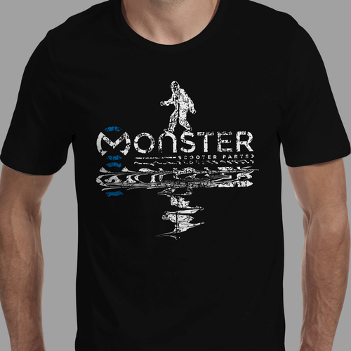 Creative shirt design needed for Monster Scooter Parts Design por lelaart