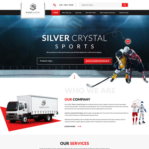 Silver crystal sports - sports apparel website