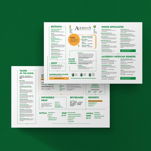 Traditional Mexican Restaurant needing new menu design! Design by Anna Shestakova