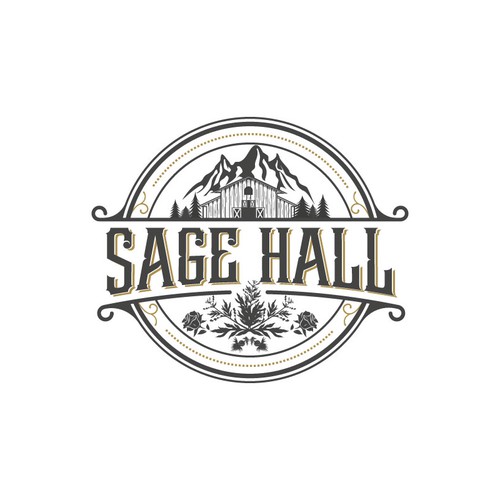 Sage Hall - Country Swing Dance & Wedding Venue Logo Design réalisé par Mararti