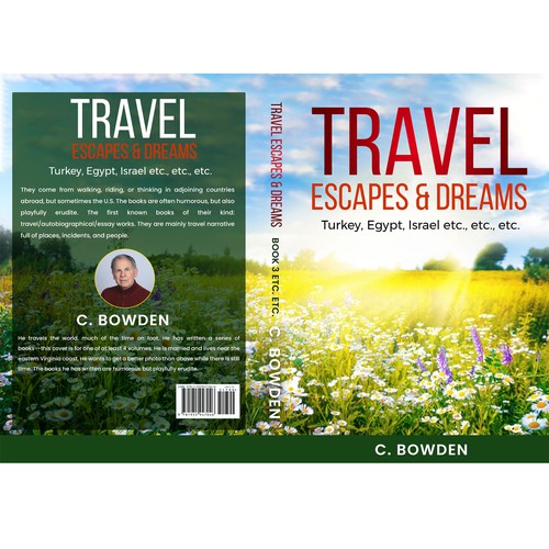 Cover for a travel/autobiography/brief essay book Design by NoBoundaries