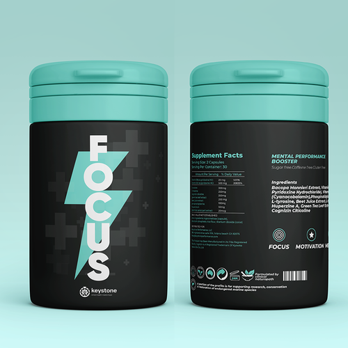 Label for a new supplement brand Réalisé par Menna_77