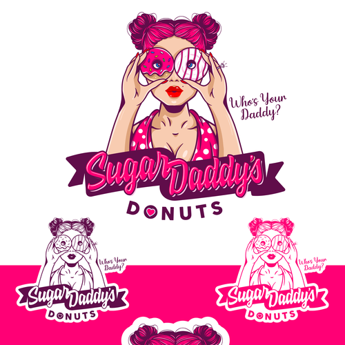 SUGAR DADDY DONUTS LOGO CONTEST Design by Evanscrea™