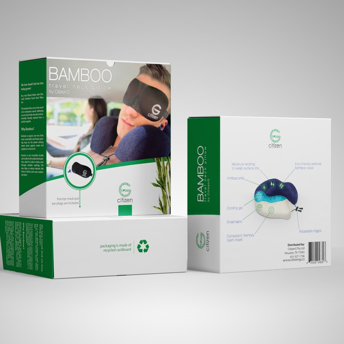 Create A Stylish Travel Pillow Packaging Design For