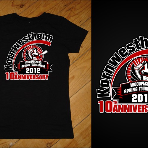 Help Woodpeckers Softball Team with a new t-shirt design Diseño de Toni Zufic