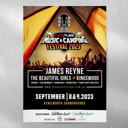 Design Music & Camping Festival Poster Design by aeropop