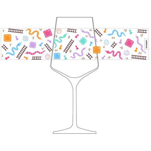 "Illustration for drinking glasses for the perfect game night" winning Logo & brand identity pack