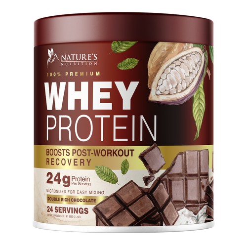 Tasty Whey Protein Chocolate Design Needed for Nature's Nutrition Design réalisé par UnderTheSea™