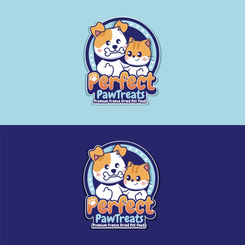 Perfect Paw Treats Modern & Vibrant Happy Logo Design by LastBlacker