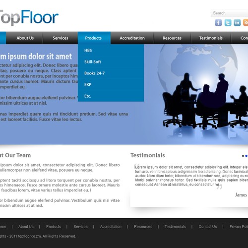 Design di website design for "Top Floor" Limited di Only Quality