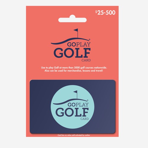 Go Play Golf Gift Card Packaging Postcard, flyer or print contest