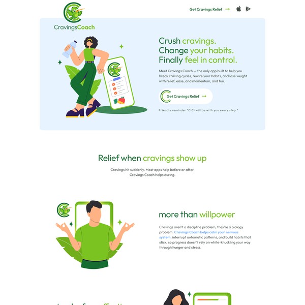 Weight loss Management website page design