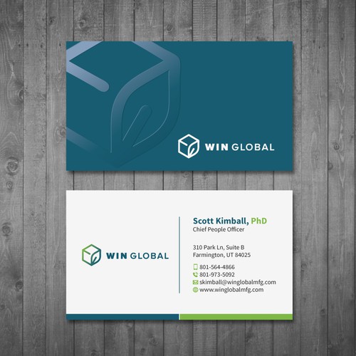 TcmenkさんのWIN Global Business Card Designデザイン