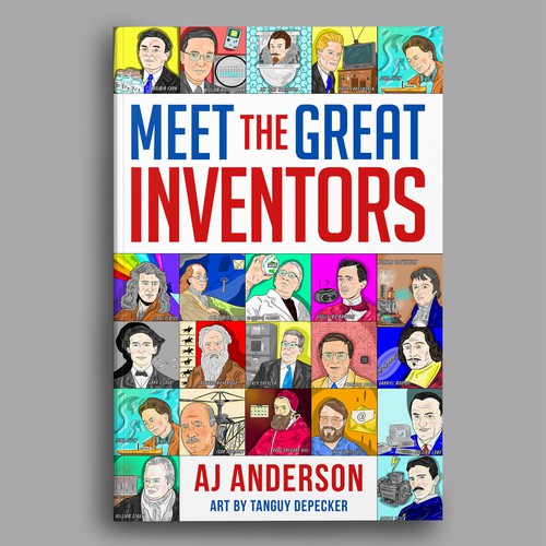 Young Adults Book Cover "Meet The Great Inventors" Design by Bigpoints