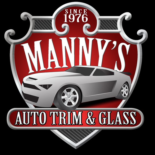 logo for MANNY'S AUTO TRIM & GLASS Logo design contest