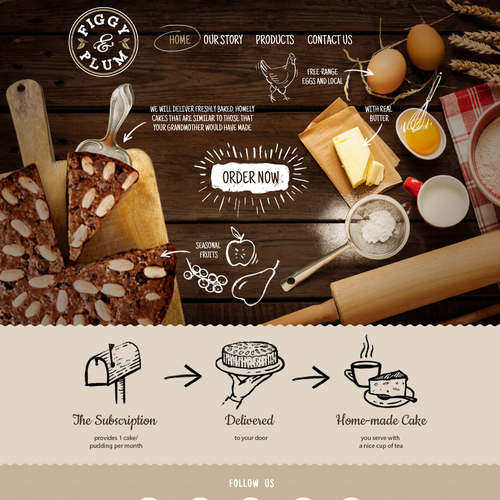 Create online brand for traditional, home-baked cake and pudding subscription club Diseño de DSKY