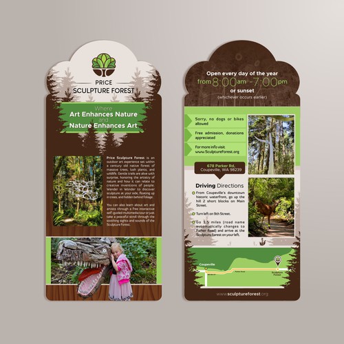 Enticing Rack Card for Unique and Fun Sculpture Park Nature Preserve Design by mindtrickattack