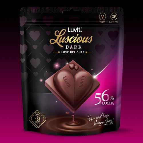 Design a standout label for a Premium Chocolate Homepack Réalisé par tomdesign.org