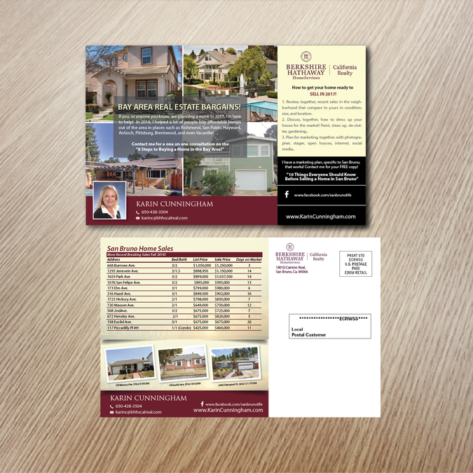 San Bruno Real Estate needs an updated look! Postcard, flyer or print contest