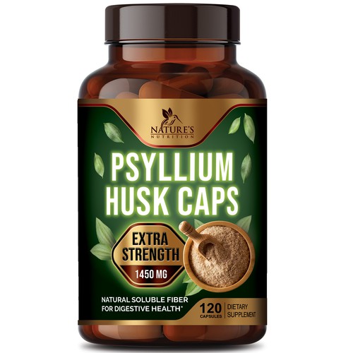 Natural Psyllium Husk Capsules Design needed for Nature's Nutrition Design by sapienpack