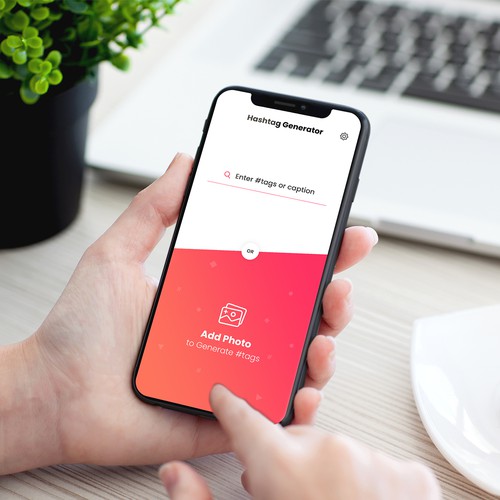 Design a beautiful, professional UI for a Hashtag Generator app Design by Andy Miller