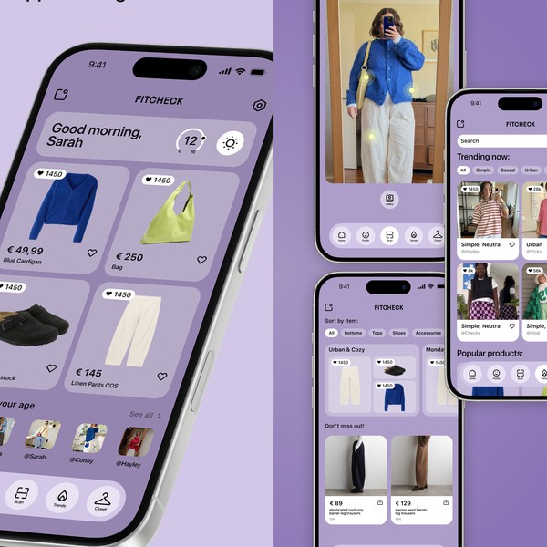 App design for AI generated outfits