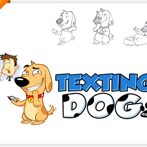 logo for Texting Dog Diseño de JEEYAR
