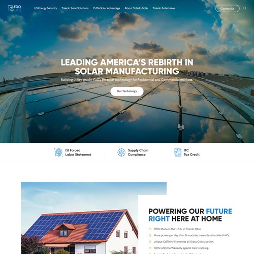 Website Redesign for Solar Panel Manufacturer and Tech Company Design by pixelwebplanet