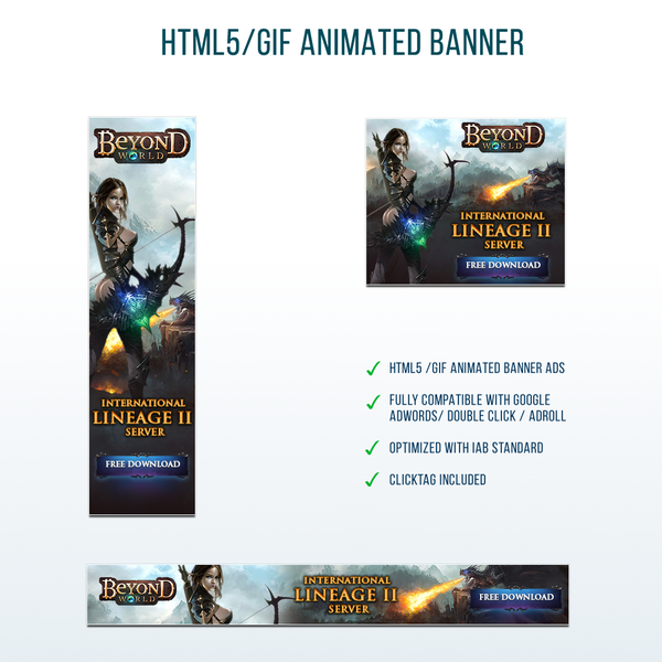 Banners for Lineage 2 gaming server