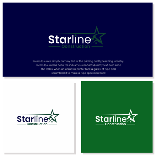 Starline Construction Logo Design by amarta_art®