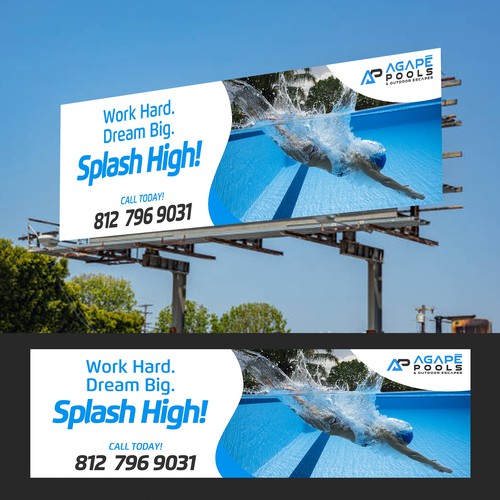 POOL AND OUTDOOR LIVING BILLBOARD DESIGN Design by Designer Group